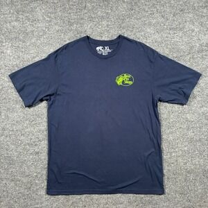 Bass Pro Shops Mens Fishing T-Shirt XL Navy Graphic "Hooker Weekends" Bass Fish